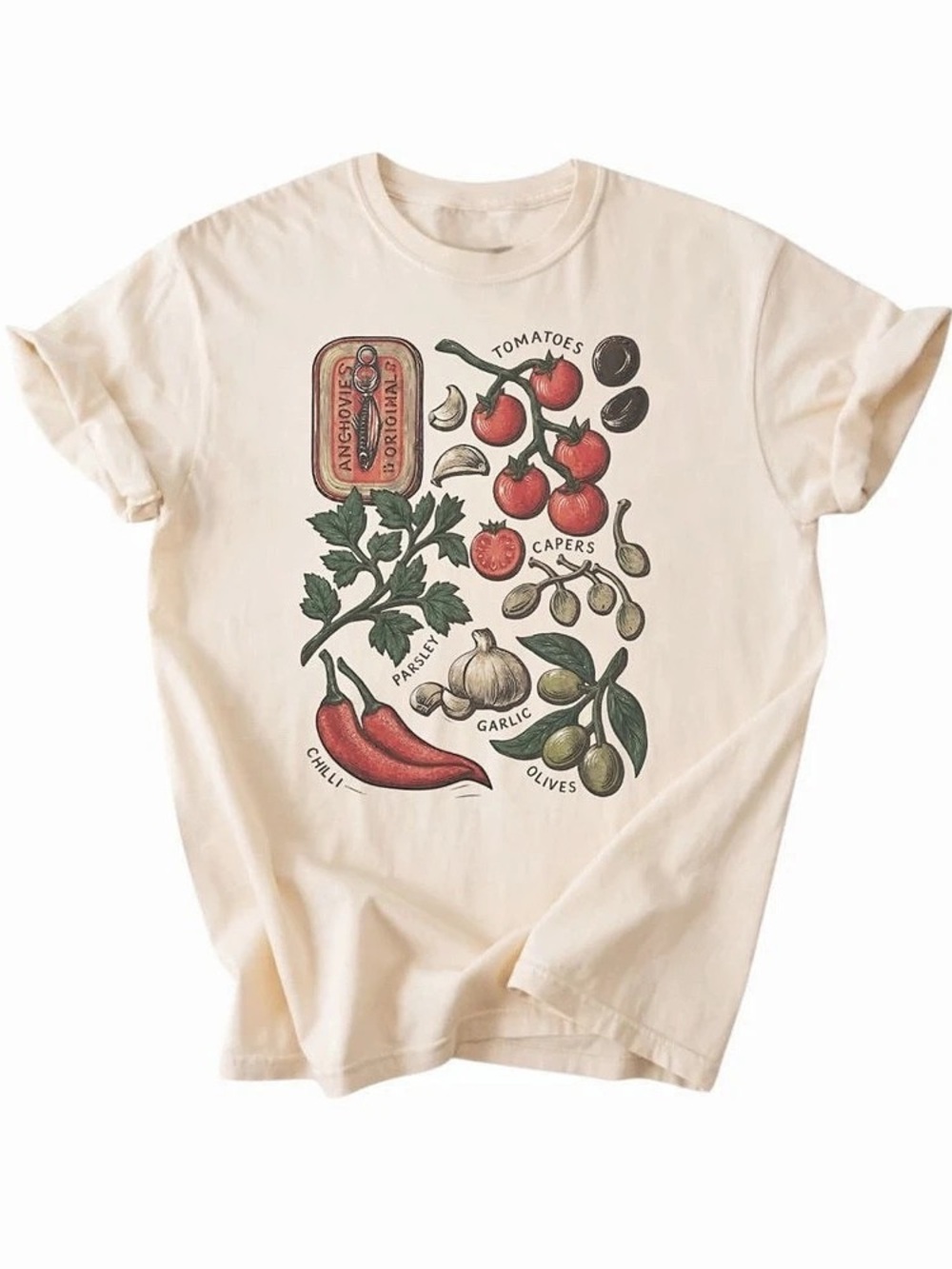 Graphic Tomato Print Short Sleeve Tee
